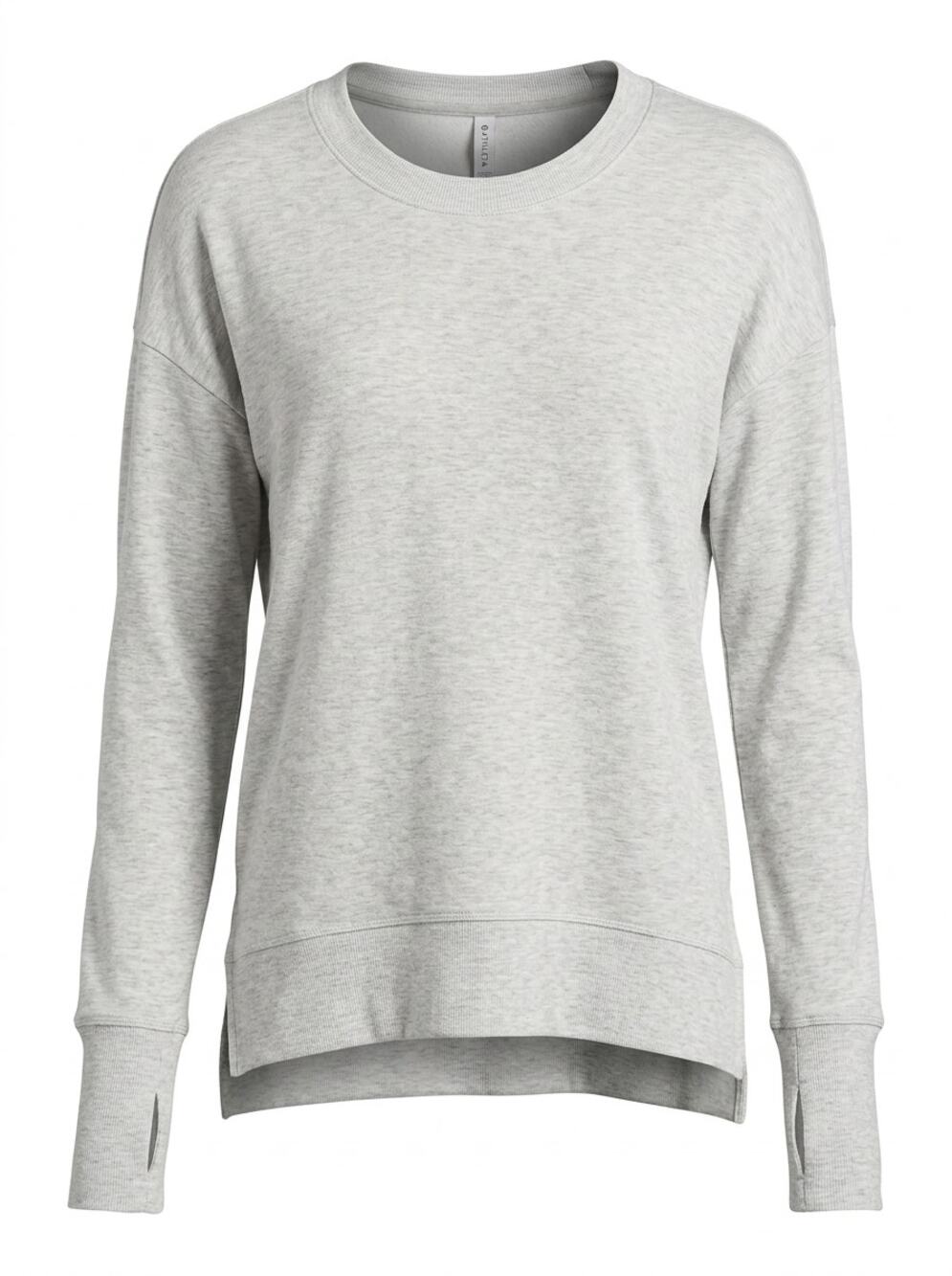 Athleta Gray Knit Long Sleeve Crew Neck Pullover Sweater Women Size XS